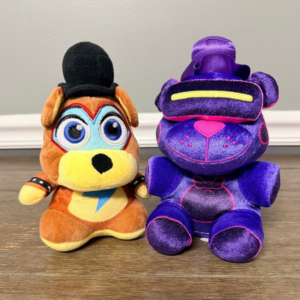 Funko Five Nights at Freddys Glamrock Freddy & Blacklight Freddy Plush Set FNAF
